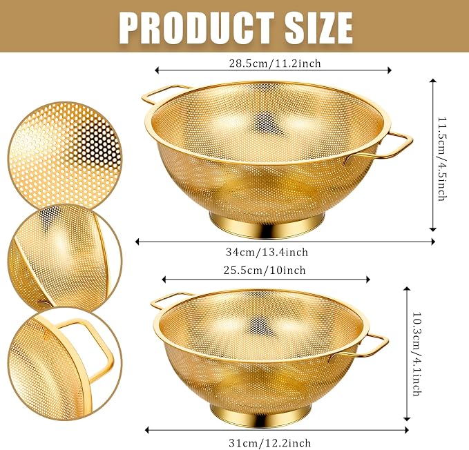 Strainers and Colanders Set, Dishwasher Safe - Image 3