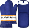 BPA-Free Soft Silicone 4 Piece Oven Mitts & Pot Holders Set by HOMWE