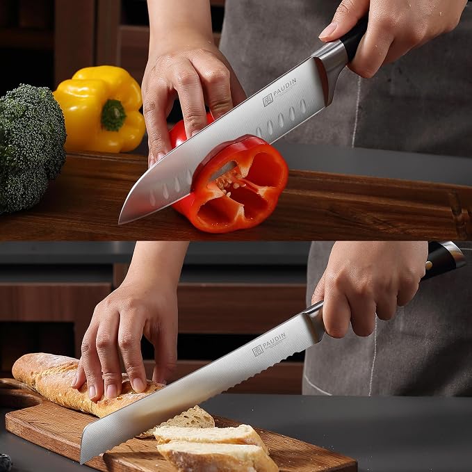 PAUDIN Knife Block Set, 15 Pieces Knife Set - Image 6
