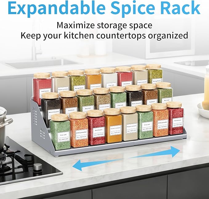 BOIVSHI Spice Rack Organizer, Metal Spice Rack Organizer - Image 5