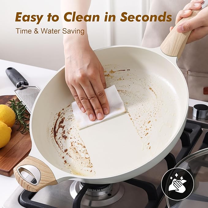 SENSARTE Ceramic Nonstick Frying Pan Skillet 12.5Inch Non Stick Pan - Image 7