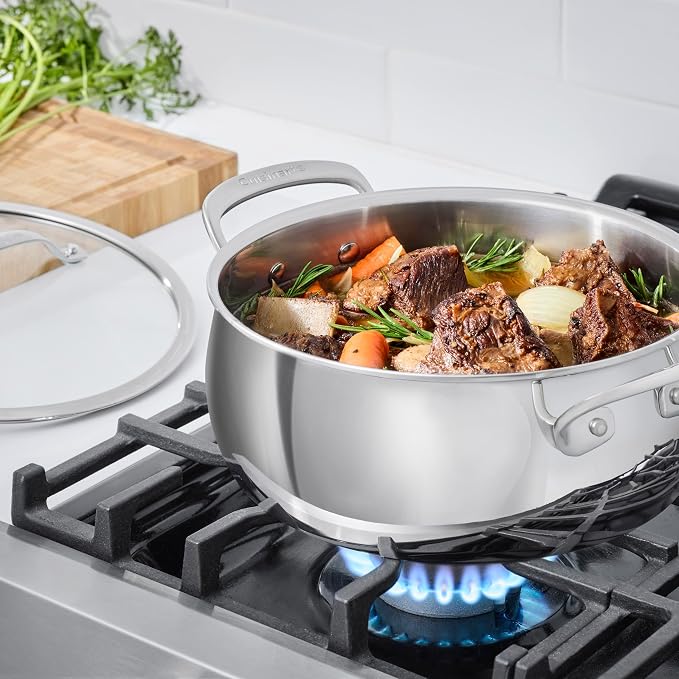 Cuisinart PureClad™ Triple Ply Stainless Steel 4.5 Qt. Dutch Oven w/Cover - Image 3