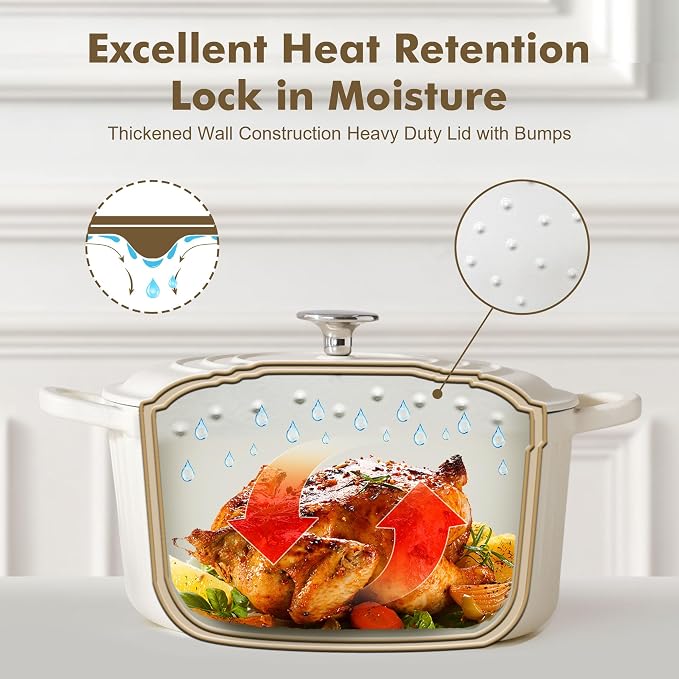 SENSARTE Enameled Cast Iron Dutch Oven Pot - Image 2