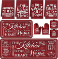 Fourluoo 10 Pcs Farmhouse Kitchen Decor and Accessories Set 4 Kitchen Towels 2 by Fourluoo
