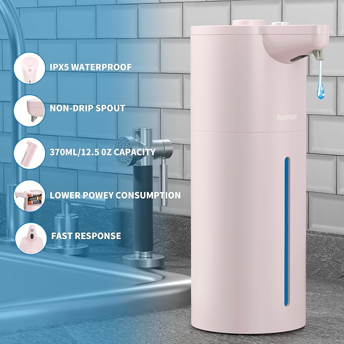 Aunmaon Automatic Soap Dispenser Touchless, Kitchen & Bathroom, Hands-Free - Image 5