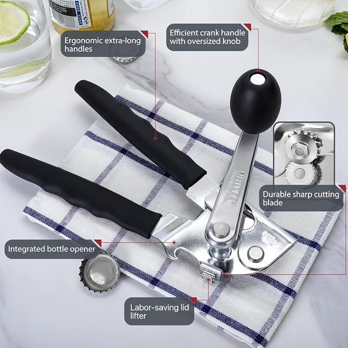 Commercial Can Opener, UHIYEE Hand Crank Can Opener Manual Heavy Duty - Image 2