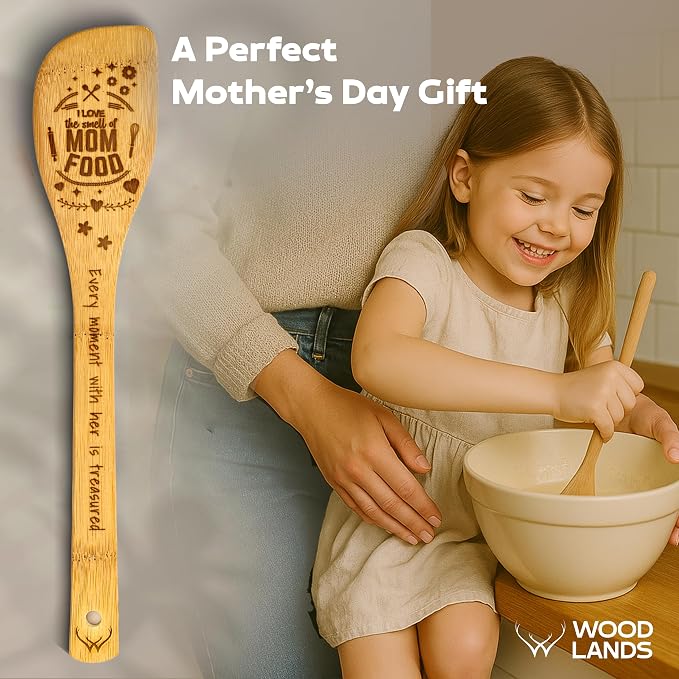 Cooking Gifts For Mom Wooden Spoons for Cooking 6-Piece - Image 3