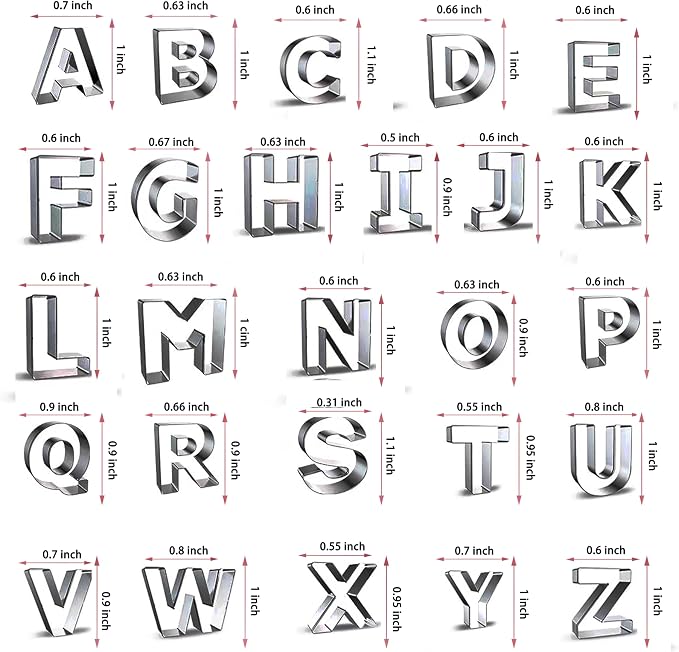 Alphabet Cookie Cutter Tool Set, Birthday Party Decorations - Image 2