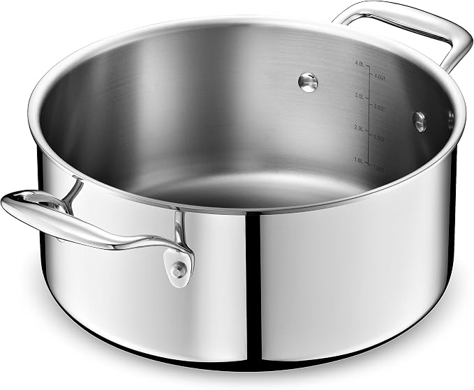 LEGEND COOKWARE 5-Ply Stainless Steel 5-Quart Dutch Oven - Image 7