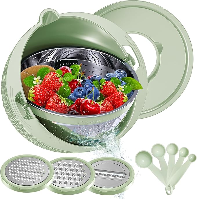 4-1 Strainer with Bowl & Spoons Set - Image 8