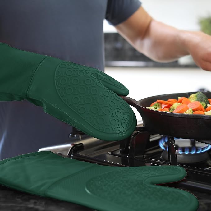 BPA-Free Silicone Oven Mitts Ultra Heat Resistant up to 500°F - Image 9