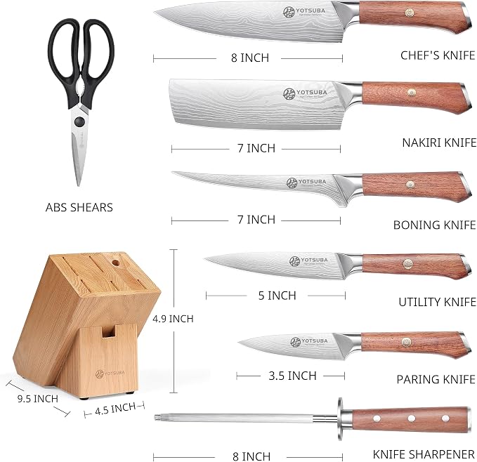 YOTSUBA 8 PCS Japanese Kitchen Knife Set - Image 2