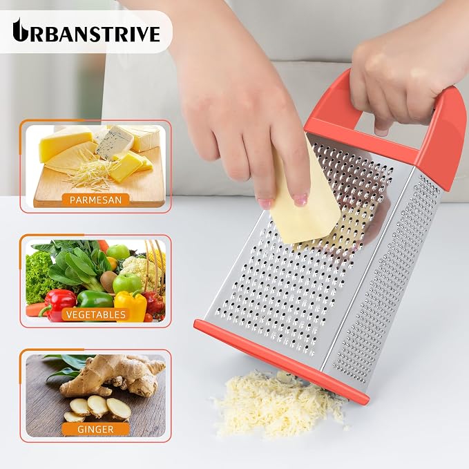 Urbanstrive Cheese Grater With Container, Professional Cheese Grater with Handle - Image 4