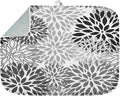 Sanwarm Absorbent Dish Drying Mat, Vintage Spring Leaf Gray Floral Flower by SanwarmHomeDecor