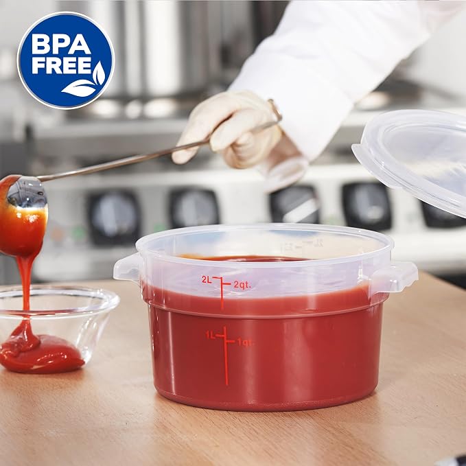 CURTA 2 Quart Translucent Round Food Storage Container - Image 3