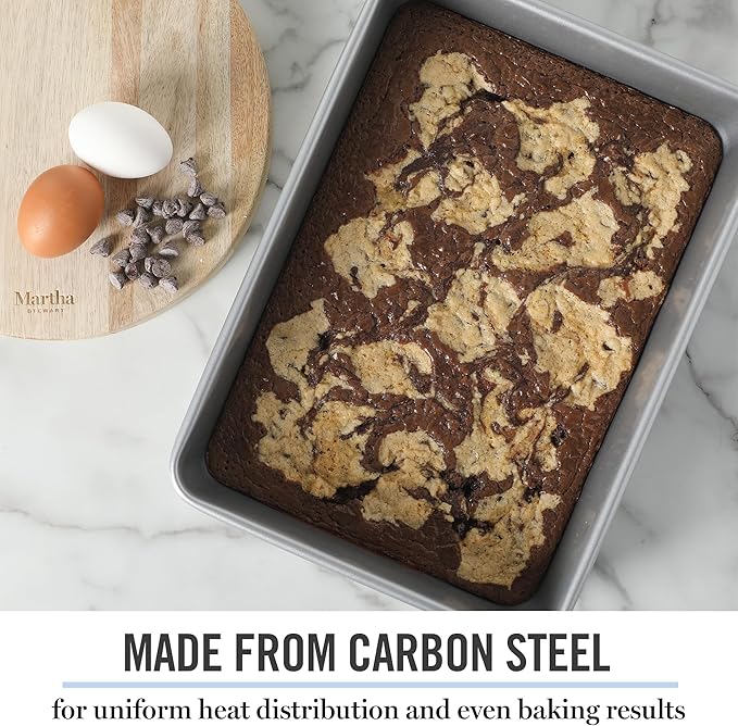 Martha Stewart Gallen 13 x 9 Inch Rectangular Nonstick Carbon Steel Cake and - Image 4