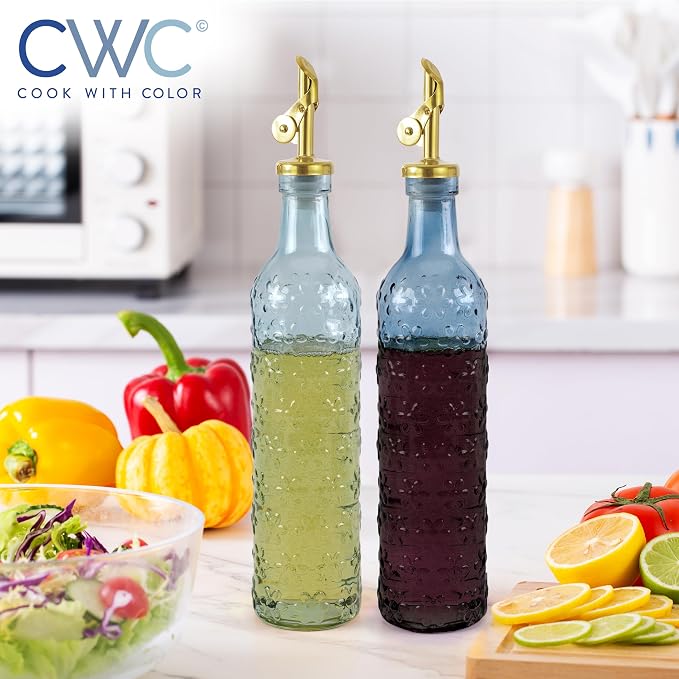 COOK WITH COLOR Glass Olive Oil Bottle Dispenser - Image 8