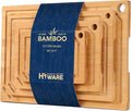 Hiware 4-Piece Extra Large Bamboo Cutting Boards Set by HIWARE