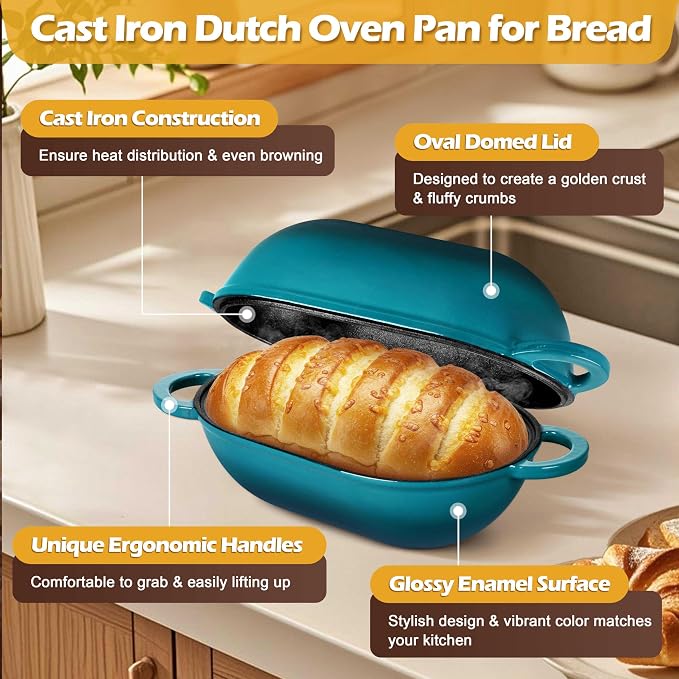 Homikit Enameled Cast Iron Dutch Oven - Image 6