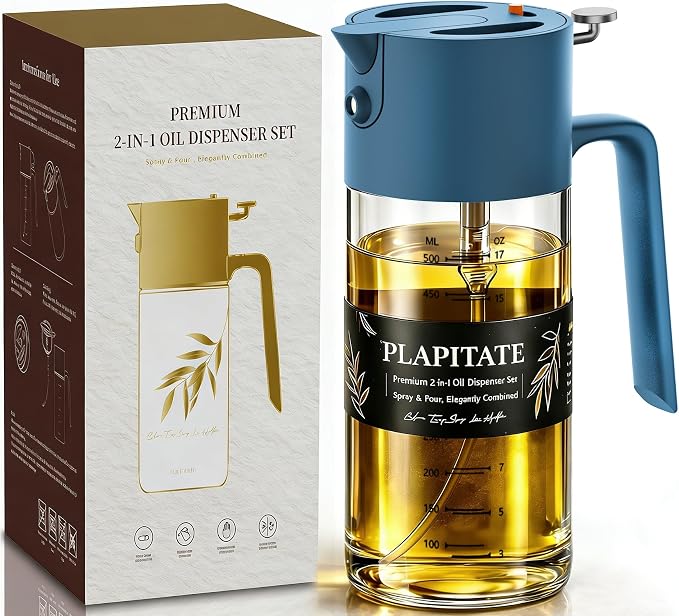 PLAPITATE 17oz/500ml Premium Olive Oil Sprayer by PLAPITATE
