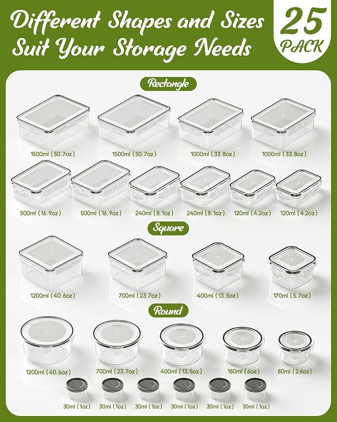 50 Piece Food Storage Containers - Image 2