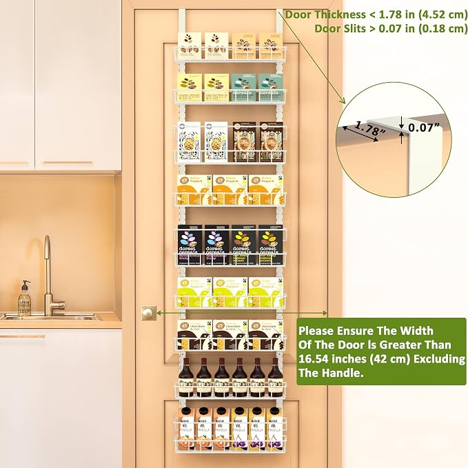 Churboro Over the Door Pantry Organizer Rack - Image 3