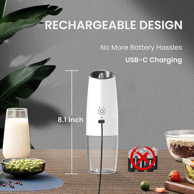 Rechargeable Salt And Pepper Grinder Set - Image 4