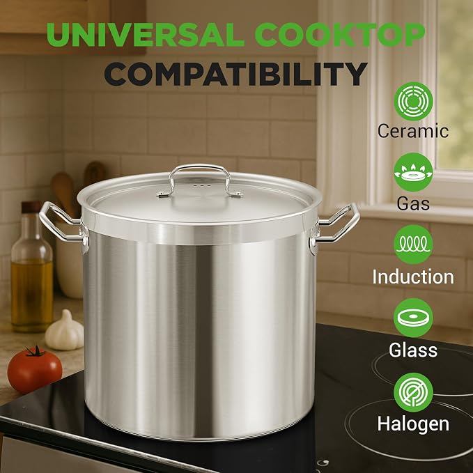 Nutrichef Stainless Steel Cookware Stockpot, 35 Quart Heavy Duty Induction Soup - Image 7