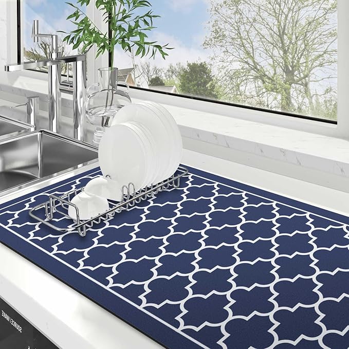 WISELIFE Dish Drying Mat Super Absorbent Drying Mat Large Dish Drying Mats by WiseLife