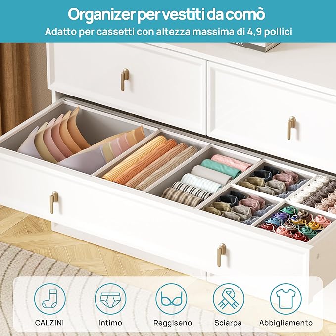 Vtopmart 12 Pack Baby Clothes Organizer, Dresser Drawer Organizer - Image 5