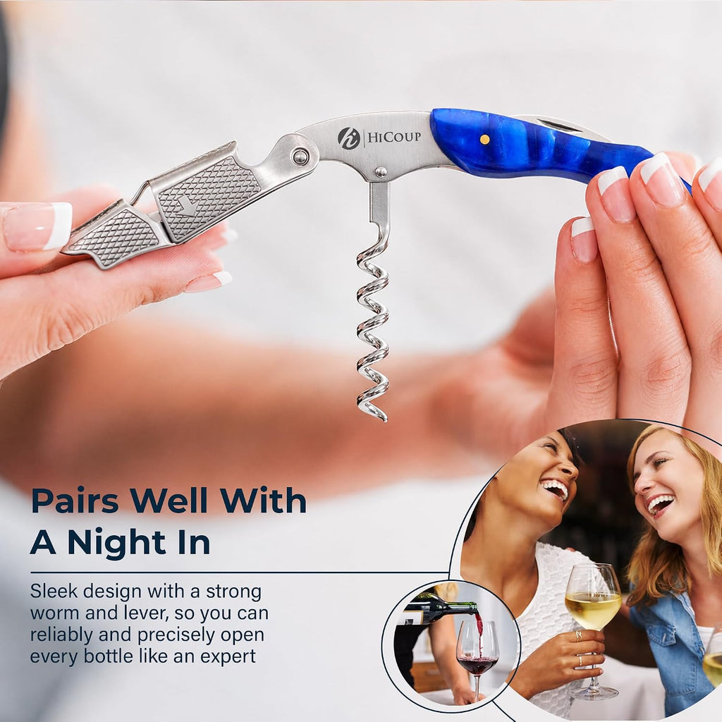 HiCoup Wine Opener - Professional Corkscrews for Wine Bottles w/Foil