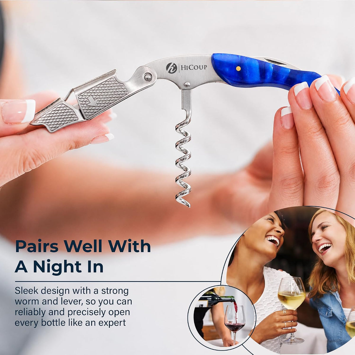 HiCoup Wine Opener - Professional Corkscrews for Wine Bottles w/Foil