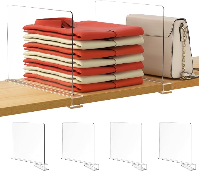 HBlife 4 Pack Closet Organizers and Storage, Vertical Purse Organizer by HBlife
