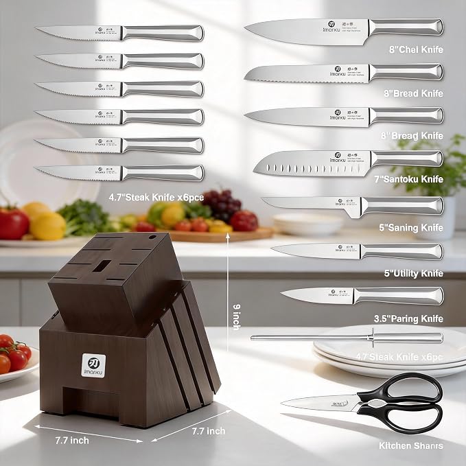 imarku Knife Set, Ultra Sharp Kitchen Knife Set - Image 9