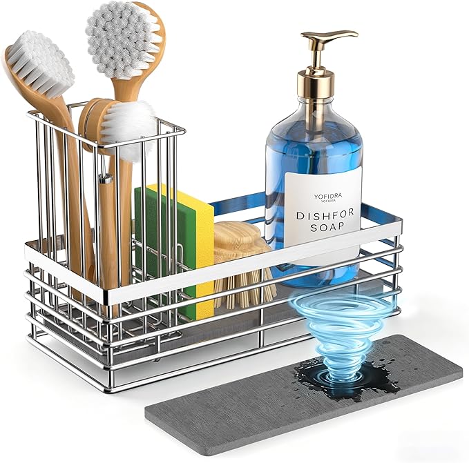 Yofidra Sink Caddy With Stone Drying Tray by Yofidra