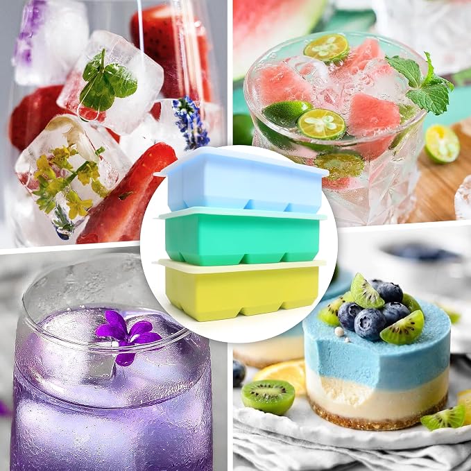 Excnorm Silicone Ice Cube Trays 3 Pack - Image 3
