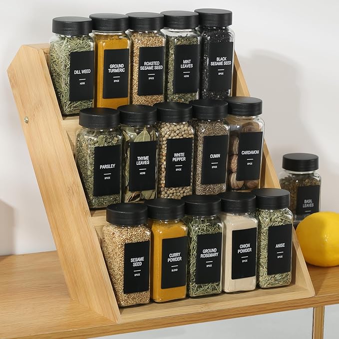 36 Glass Spice Jars with Labels, Spice Jar Set, 4oz Spice Containers, Seasoning - Image 4