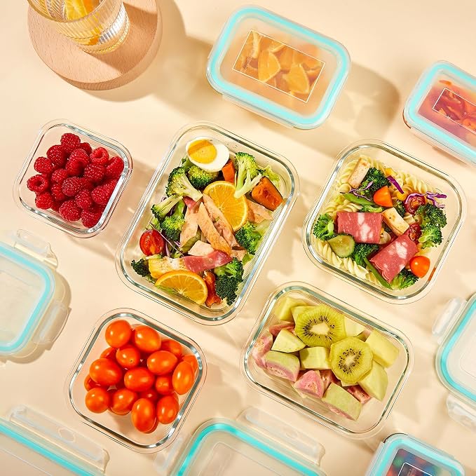 Liuruiyu 8 Pack Glass Food Storage Containers - Image 4