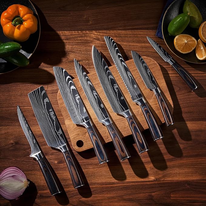 SENKEN 8-piece Premium Japanese Kitchen Knife Set - Image 2