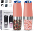 UNNEES Gravity Electric Salt and Pepper Grinder set of 2, Automatic Salt And by UNNEES