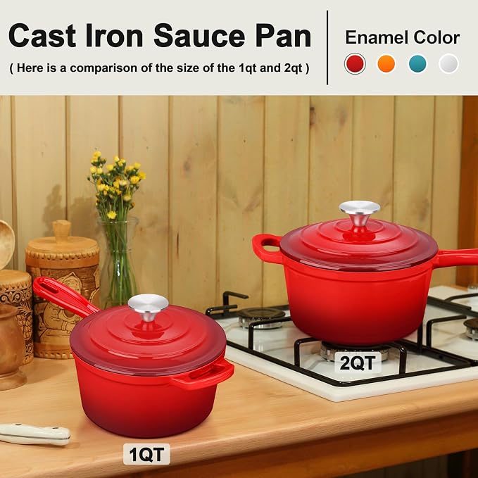 Enameled Cast Iron Sauce Pan - Image 7