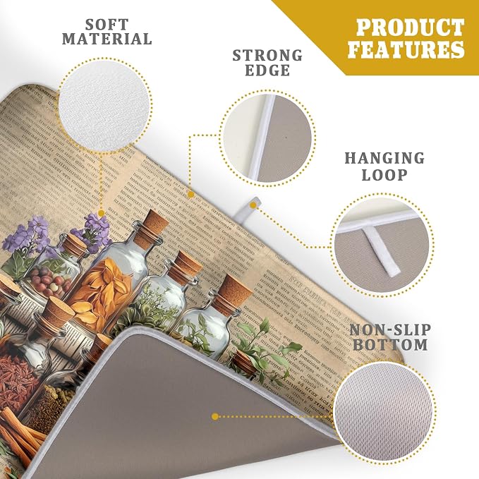 Herbs Kitchen Dish Drying Mat - Image 4