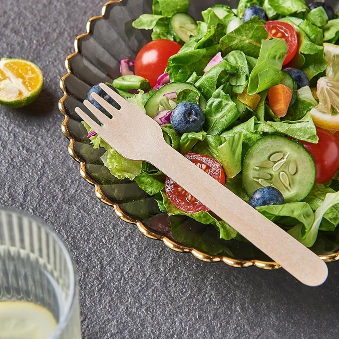 JALUXING 100% Compostable Wooden Cutlery Set - Image 3