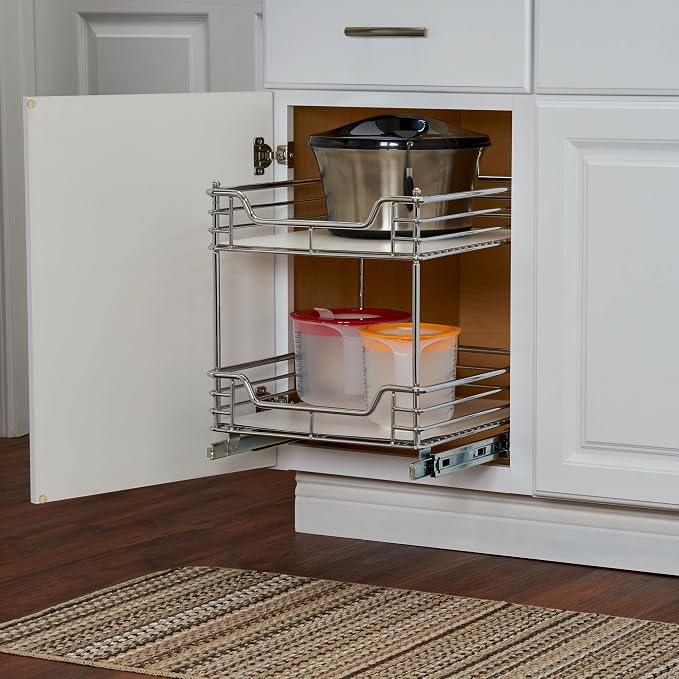Household Essentials Glidez Chrome-Plated Steel Pull-Out/Slide-Out Storage - Image 3