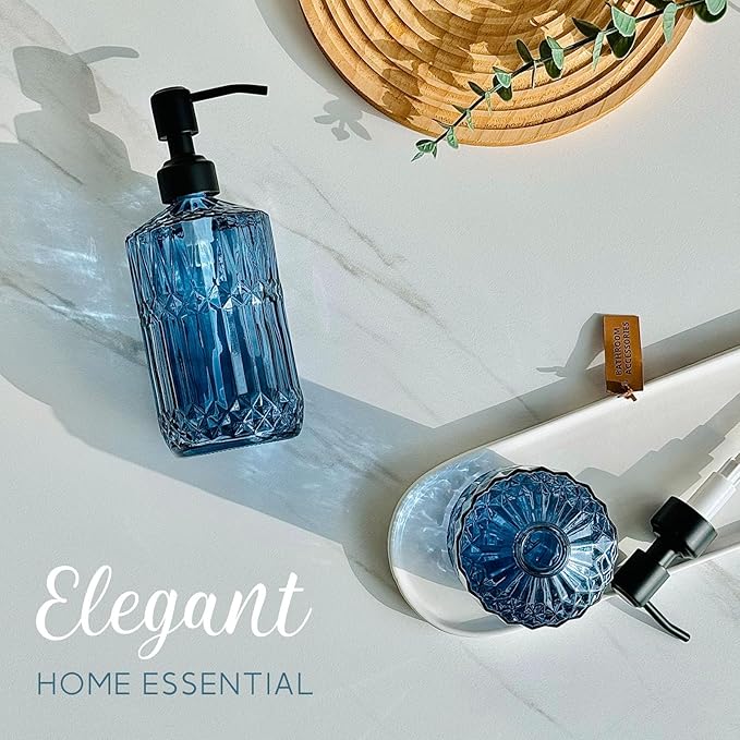 JASAI 18Oz Blue Soap Dispenser - Image 5