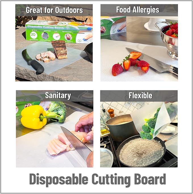 Mind Reader E-Z Board Disposable Plastic Cutting Board, 20 Square Feet - Image 6