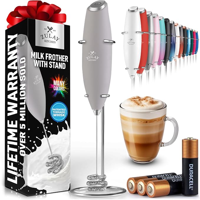 Zulay Kitchen Patented Tornado Triple Whisk Milk Frother by ZulayKitchen