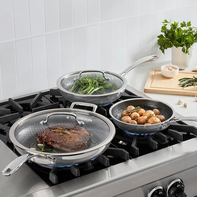 Cuisinart FusionPlus Hybrid Stainless Steel Cookware Set, 5-Piece Skillet - Image 2