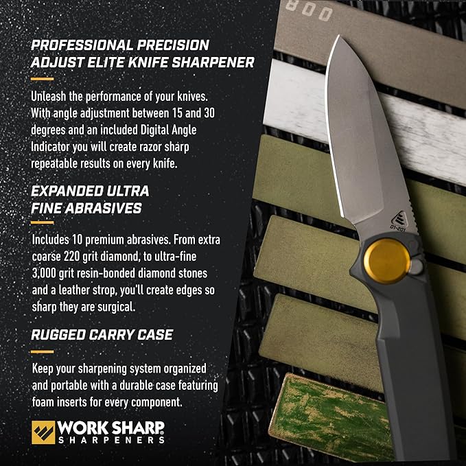 Work Sharp Professional Precision Adjust Elite Knife Sharpener Kit, Sharpen - Image 4