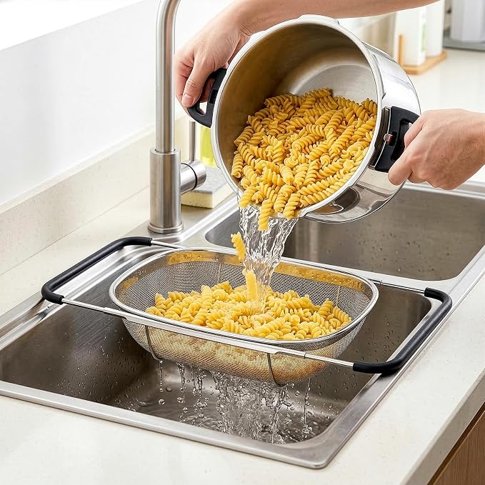 Suwimut 2 Pack Over the Sink Oval Colander - Image 5